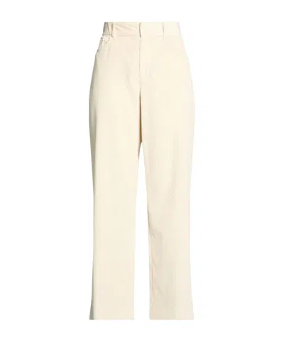 Max Mara Loose Corduroy Pants In Beige