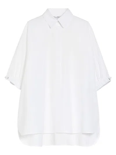 Max Mara Loose-fitting 3/4 Sleeves Cotton Shirt
