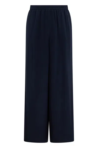 Max Mara Silk Lounge Pants Drawstring Waist Wide Leg In Multi