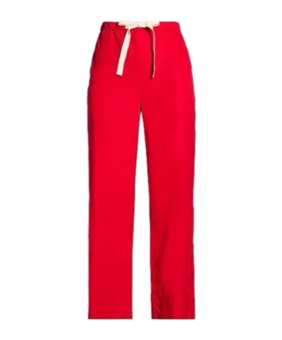 Max Mara Loose Solid-color Pants In Red