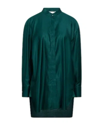 Max Mara Loose Solid-color Shirt In Animal Print