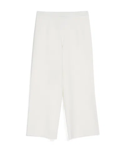 Max Mara Loose Straight Casual Pants In White