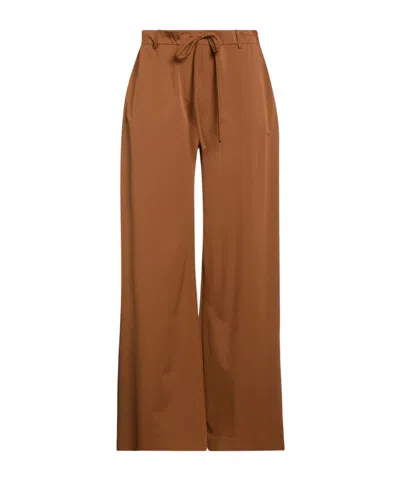 Max Mara Loose Straight-leg Pants In Brown