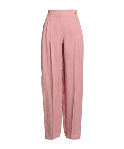Max Mara Loose Straight-leg Pants In Pink
