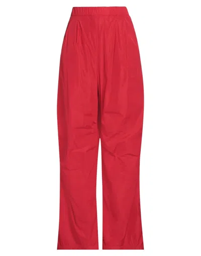 Max Mara Loose Straight-leg Pants In Red