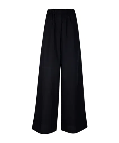 Max Mara Loose Waist Casual Pants In Black