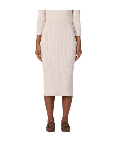 Max Mara Loose Waist Skirt In Nude