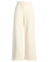 Max Mara Solid Casual Pants In White