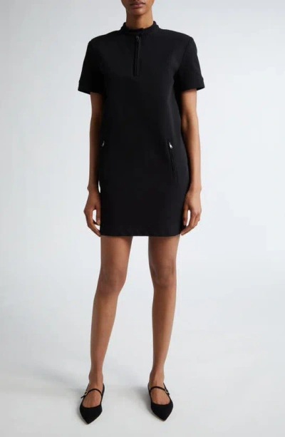 Max Mara Lord Twill Knit Shift Dress In Black