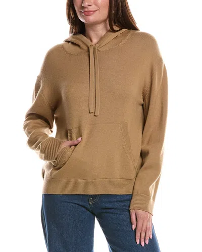 Max Mara Loria Wool Sweater Hoodie In Brown