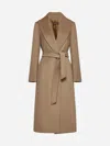Max Mara Loriana Belted Wool Coat In Cammello