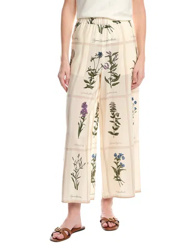 Max Mara Lory Silk Trouser In Brown