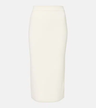 Max Mara Losanna Midi Skirt In Weiss
