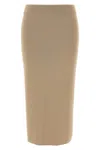 Max Mara Ribbed Texture Midi Length Elastic Waistband Skirt
