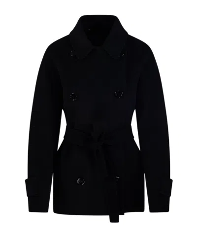 Max Mara 's  Louis Double-breasted Belted Jacket In Black