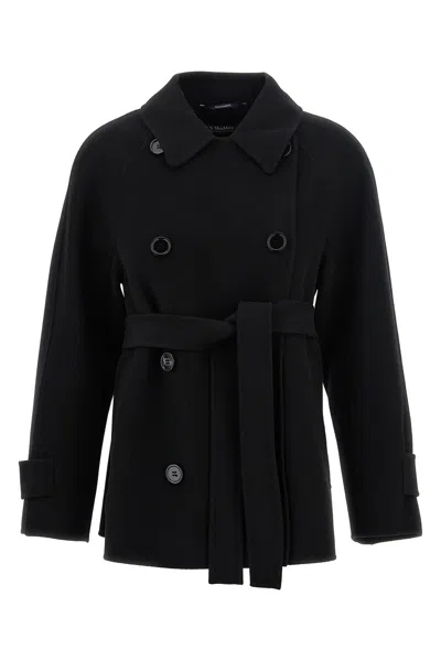 Max Mara 'louis' Short Coat In Black