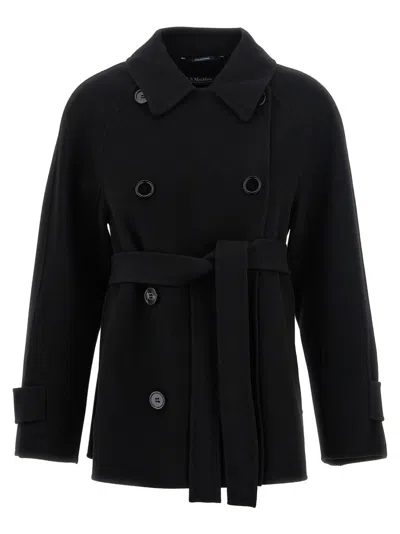 Max Mara 'louis' Short Coat In Black