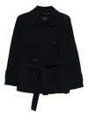 Max Mara Louise Double-breasted Coat In Black