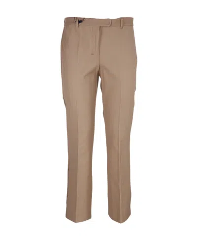 Max Mara Low-rise Cropped Trousers In Brown