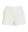 Max Mara Riad Cotton-blend Mini Shorts In White
