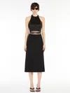 Max Mara Low-waisted Midi Skirt In Black