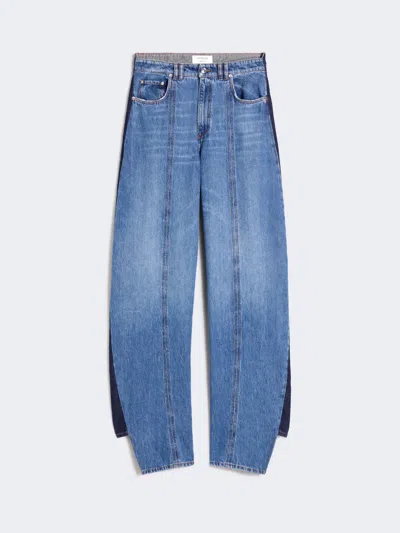Max Mara Low-rise 5-pocket Trousers In Blue