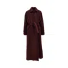 Max Mara Lpaca-blend Oversized Long Coat In Burgundy