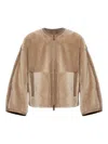 Max Mara Sheepskin Knitwear Coat In Multi