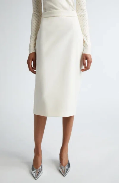 Max Mara Lubiana Midi Pencil Skirt In Vanilla