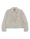 Max Mara Lucas Linen Jacket In Gray