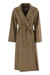 Max Mara Lapel Long-sleeved Coat In Brown