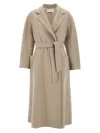 Max Mara Belted Coat In Neutral