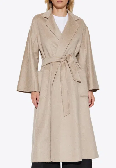 Max Mara Ludmilla Belted Cashmere Coat In Neutral