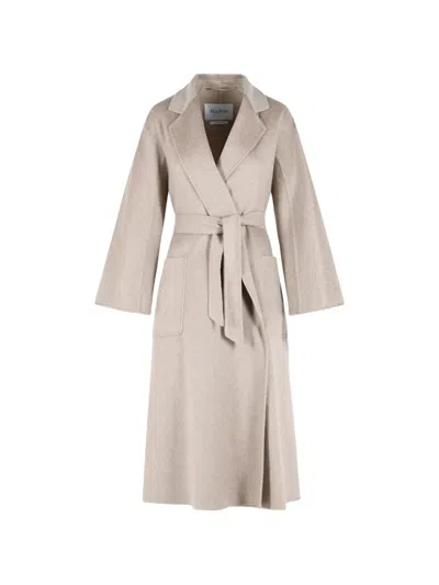 Max Mara Ludmilla Belted Coat In Neutral
