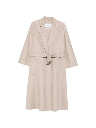 Max Mara Ludmilla Belted Notch-lapel Coat In Brown