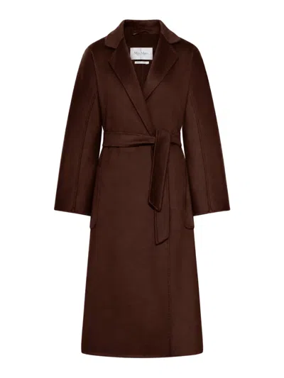 Max Mara Burgundy Ludmilla Icon Coat Belted Wrap Coat