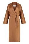 Max Mara Ludmilla Belted Cashmere Coat In Saddle Brown