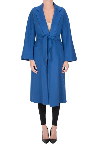 Max Mara Ludmilla Cashmere Robe Coat In Blue