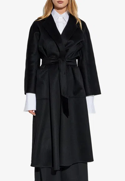 Max Mara Ludmilla Cashmere Wrap Coat In Black