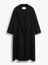 Max Mara Iconic Ludmilla Cashmere Coat With Kimono Sleeves In Black