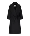 Max Mara Tie-waist Coat In Black