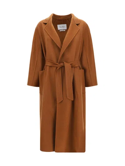 Max Mara Ludmilla Coat In Cuoio