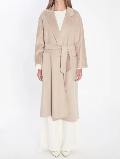 Max Mara Ludmilla Icon Belted Coat In Neutral