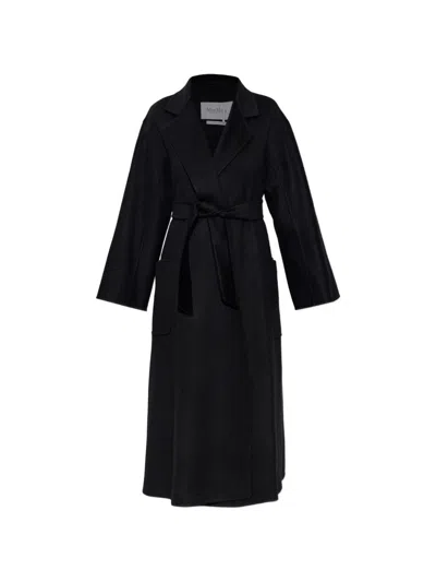 Max Mara Ludmilla Coat With Belt In Black