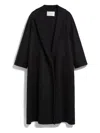 Max Mara Iconic Ludmilla Cashmere Coat With Kimono Sleeves In Black