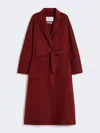 Max Mara Ludmilla Belted Cashmere Coat In Burgundy