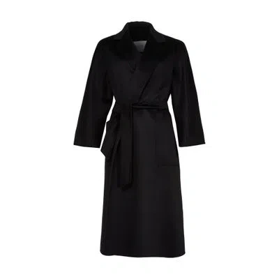 Max Mara Ludmilla Long Coat In Black