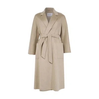 Max Mara Ludmilla Long Coat In Neutral