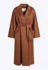 Max Mara Ludmilla Wrap Cashmere Coat With Belt In Brown