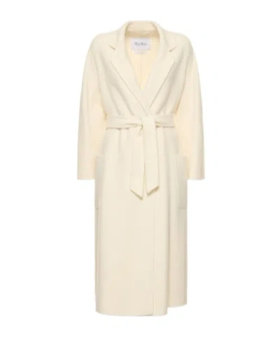 Max Mara Ludmilla2 With Belt Coat In Ivory